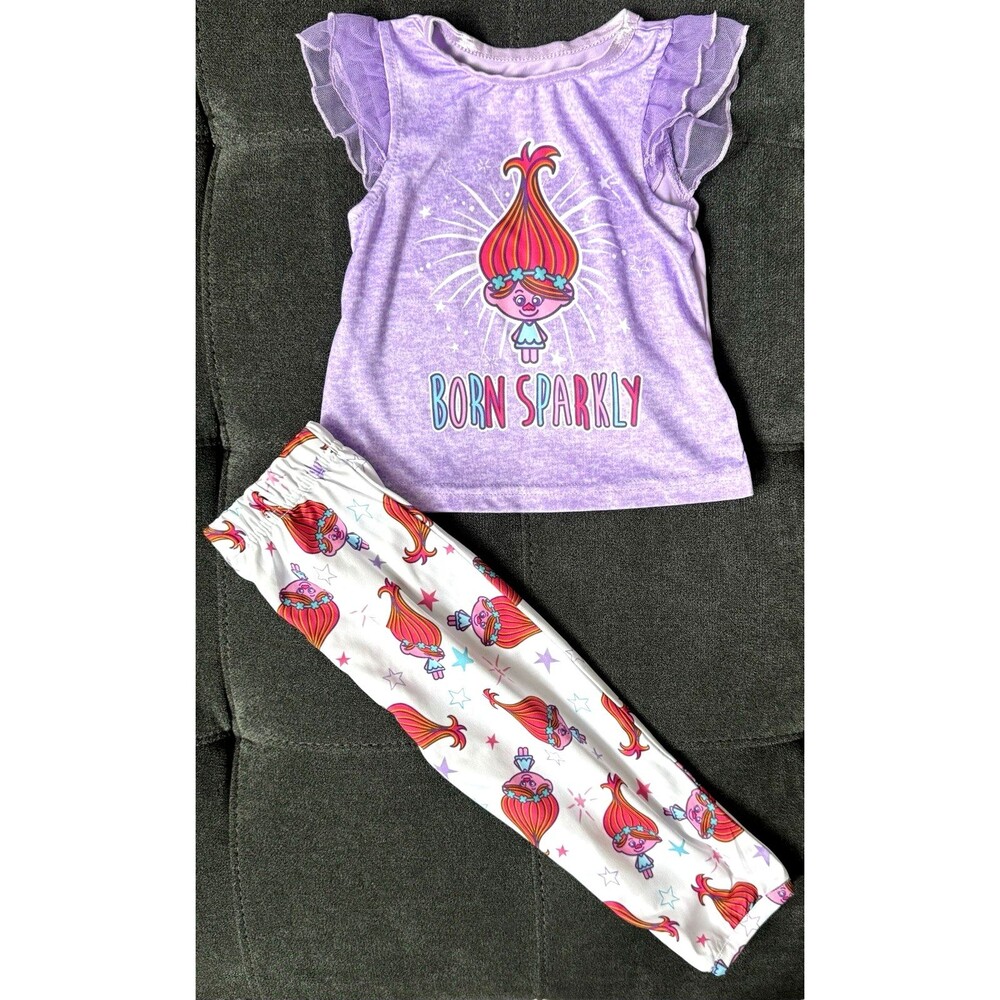 Dream Works Trolls 18M Silky Pj Pant/Short Sleeve Matching Set